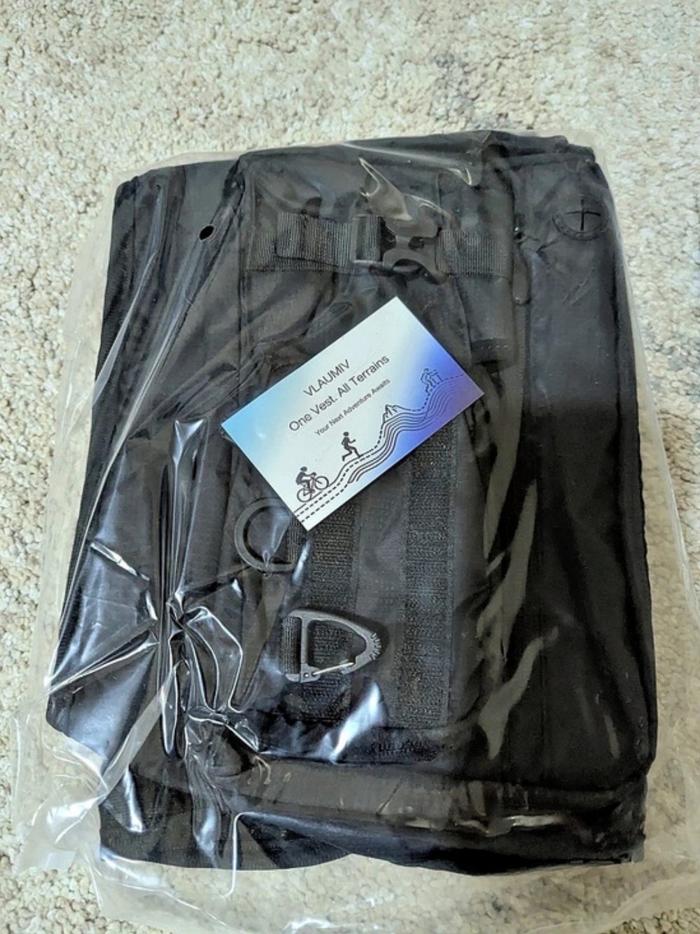 Vlaumiv 2L Water Bladder Hydration Backpack Black NWT